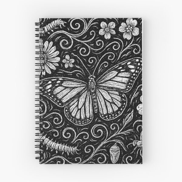 Item preview, Butterfly Life Cycle Flowers Swirls designed and sold by EdvvinStudios.