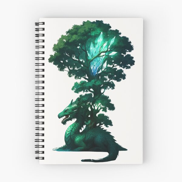 Item preview, Nature Dragon Crystal Tree Fantasy Art designed and sold by Prachodayat Artworks.