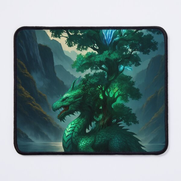 Item preview, Nature Dragon Crystal Tree Fantasy Art designed and sold by Prachodayat Artworks.
