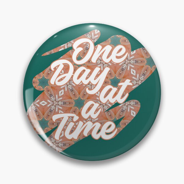 Item preview, One day at a time in a brush stain pattern designed and sold by patternarya.