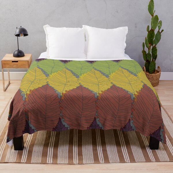 Item preview, retro vintage autumn leaf botanical pattern designed and sold by EdifiedExpressions.