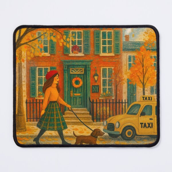 Item preview, Autumn in NYC - the dog walker designed and sold by Taika Tori Art .