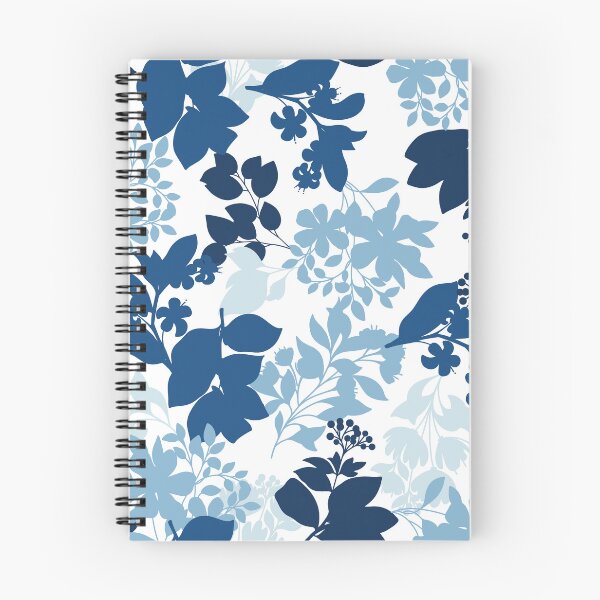 Item preview, Blue Monochrome Foliage Pattern designed and sold by Farissa Designs.