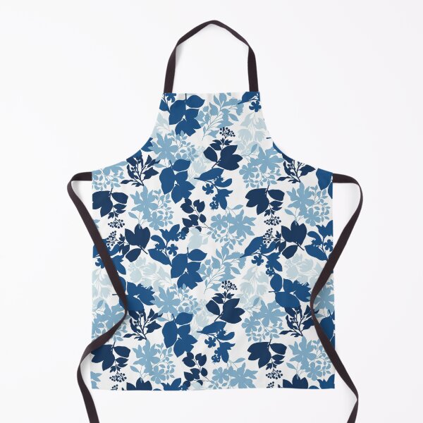 Item preview, Blue Monochrome Foliage Pattern designed and sold by Farissa Designs.