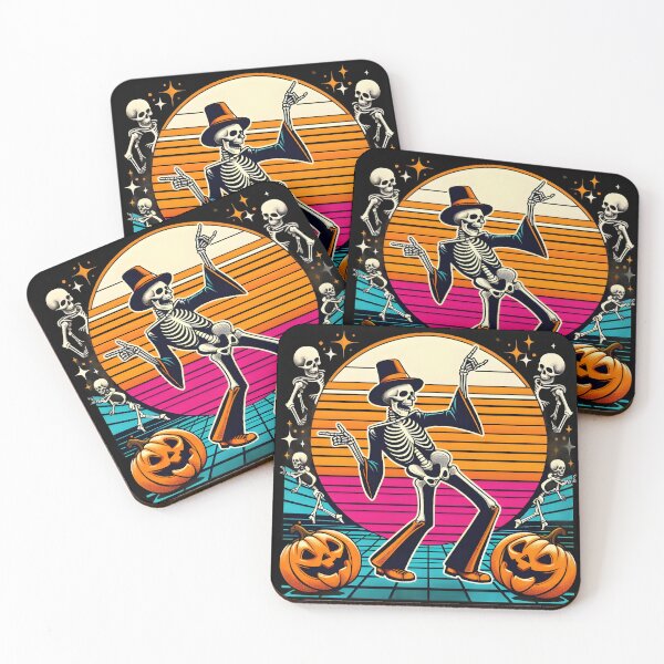 Item preview, Retro Disco Skeleton Halloween Party Vibes. designed and sold by The-T-In-Retro.