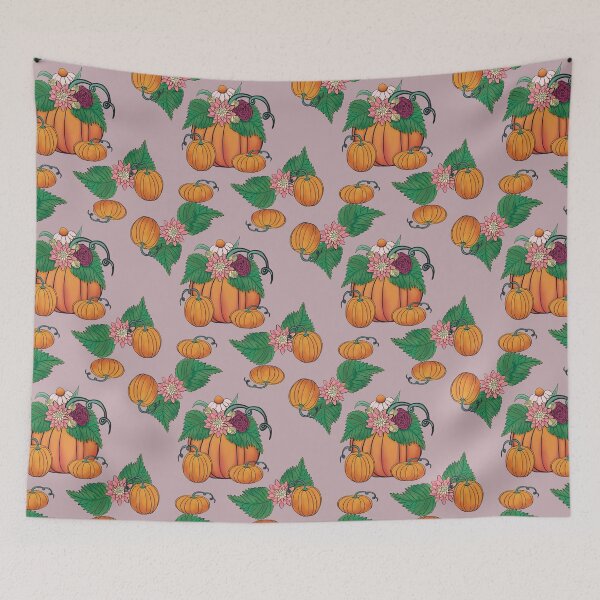 Item preview, Fall Floral Pumpkin designed and sold by HydrangeaDelMar.