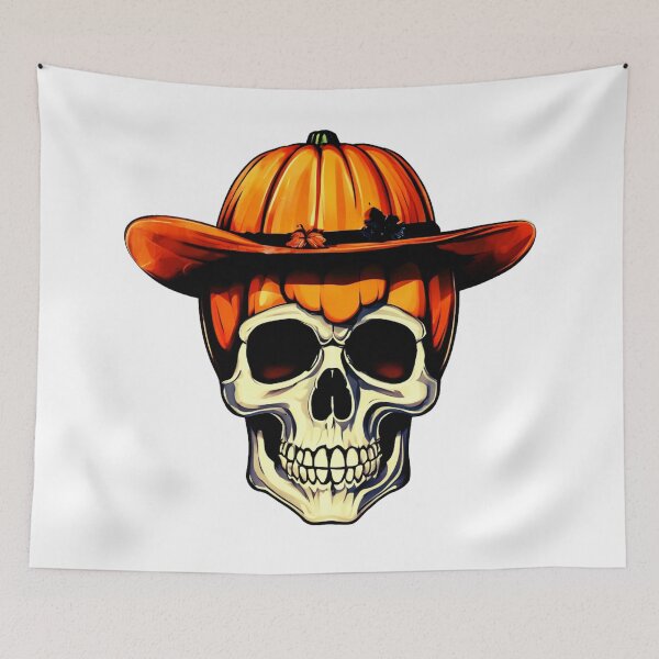 Item preview, Skull in a Pumpkin Hat designed and sold by Zofia Sosnecka.