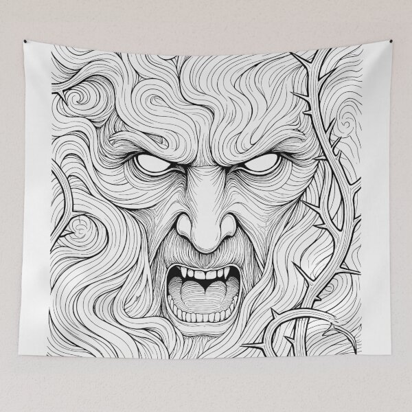 Item preview, Furious Green Man Forest Thorns designed and sold by Shoot-The-Moon.