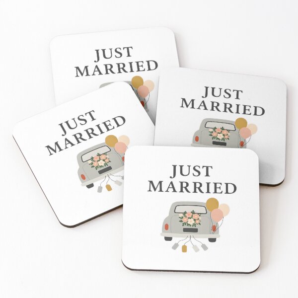Item preview, Just Married T-Shirt – Wedding Car with Flowers & Balloons Honeymoon Design designed and sold by AstroGlamStudio.