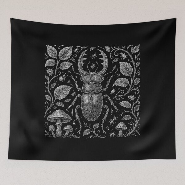 Item preview, Giant Stag Beetle Forest Bugs Doodle designed and sold by EdvvinStudios.