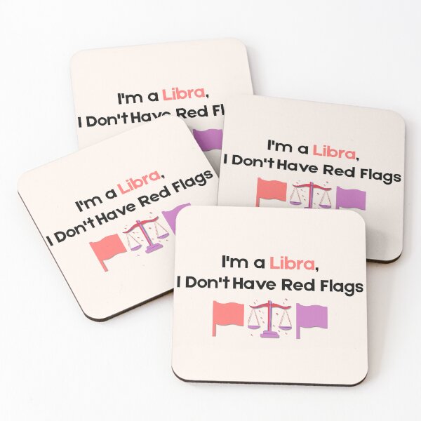 Item preview, Libra Red Flags Quote ♎ Funny Zodiac Design designed and sold by RoraLily.