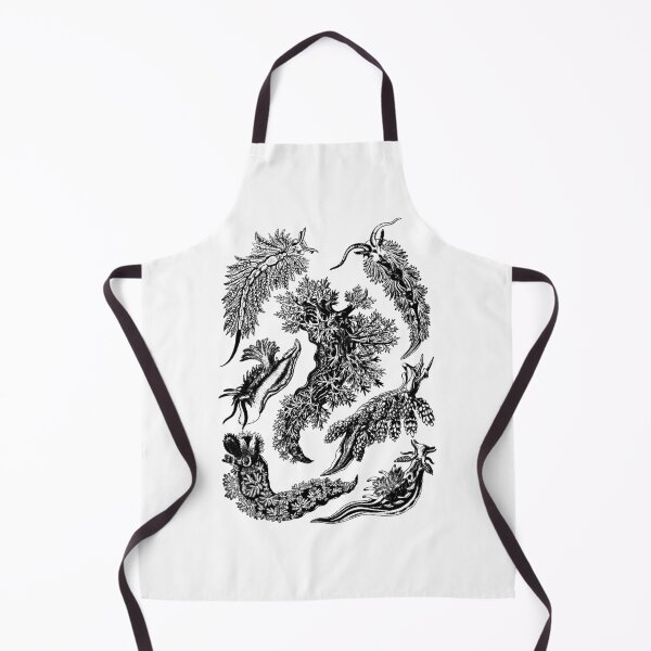 Item preview, Ernst Haeckel Nudibranch Sea Slugs Black Outline Only designed and sold by aimeewilson.