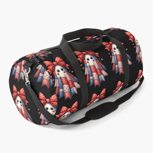 Item preview, Colorful Patchwork Ghost with Red Bow – Cozy Cottagecore Halloween Design designed and sold by CRAZY&ART.