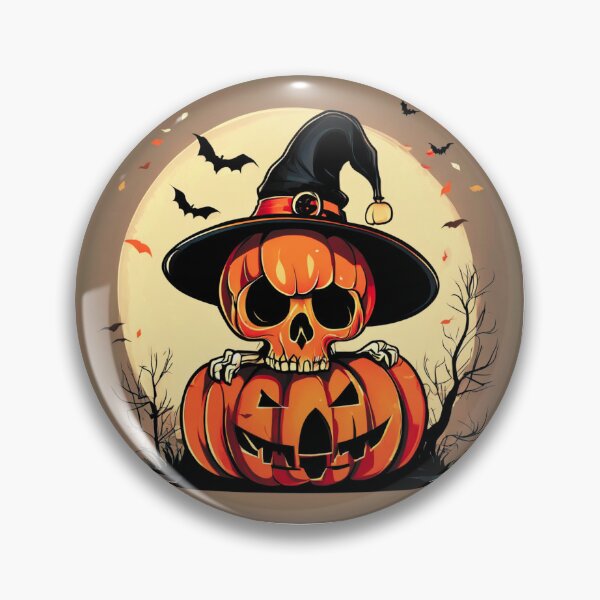Item preview, Skull in a Pumpkin Hat designed and sold by Zofia Sosnecka.