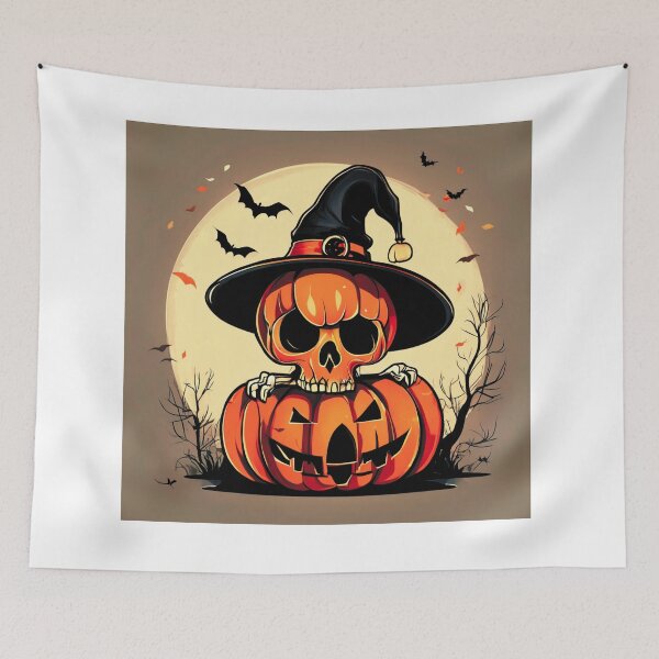 Item preview, Skull in a Pumpkin Hat designed and sold by Zofia Sosnecka.