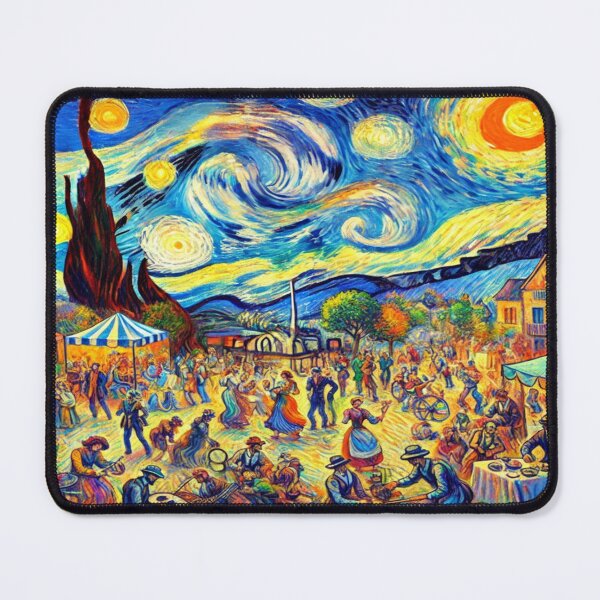 Item preview, Starry Village Vibes – Swirling skies meet dance, music & colors full of life designed and sold by FotoworldEdel.