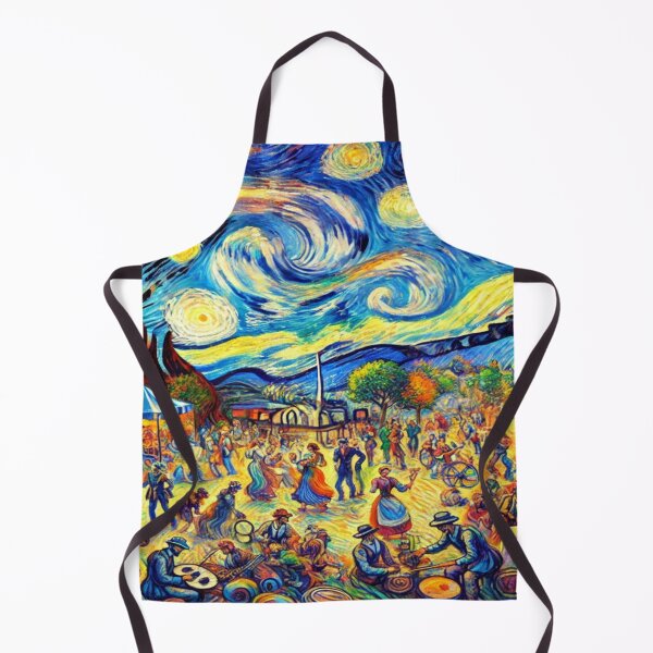 Item preview, Starry Village Vibes – Swirling skies meet dance, music & colors full of life designed and sold by FotoworldEdel.
