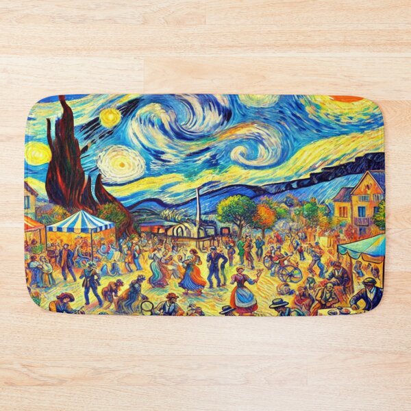 Item preview, Starry Village Vibes – Swirling skies meet dance, music & colors full of life designed and sold by FotoworldEdel.