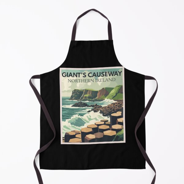 Item preview, Giant's Causeway in Northern Ireland, Vintage Art Travel Landscape designed and sold by MaateoDesign.