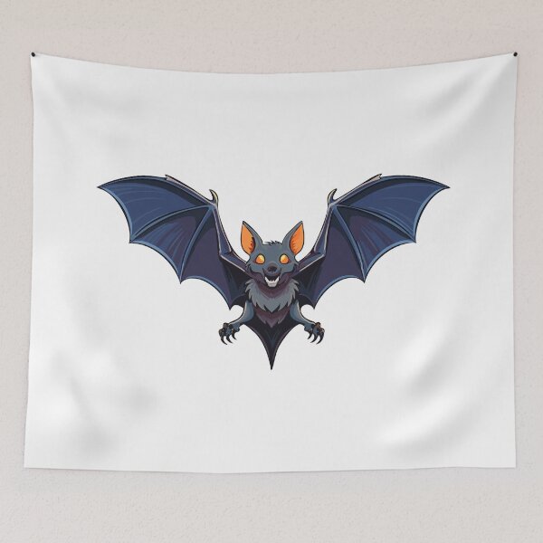 Item preview, Halloween bat flying, scary bat flying vector as a Halloween or spooky decoration, bat flying with its wings fully spread designed and sold by Danler.