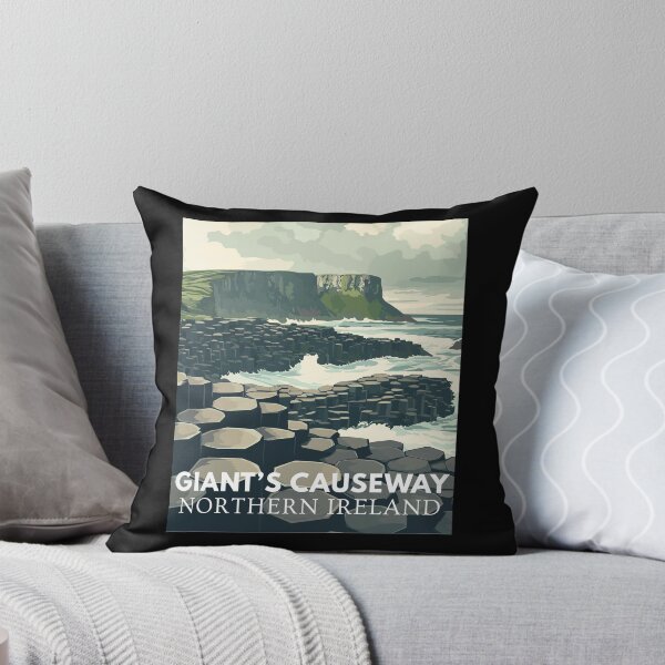 Item preview, Giant's Causeway in Northern Ireland, Retro Art Travel Landscape designed and sold by MaateoDesign.