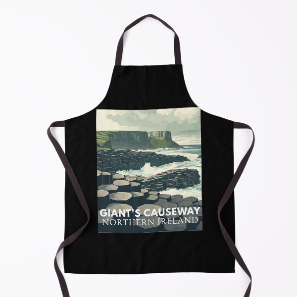 Item preview, Giant's Causeway in Northern Ireland, Retro Art Travel Landscape designed and sold by MaateoDesign.