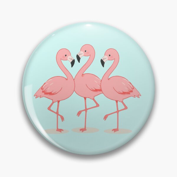 Item preview, Cute Three Flamingos Standing on One Leg – Kawaii Pastel Illustration designed and sold by Tidarat-27.