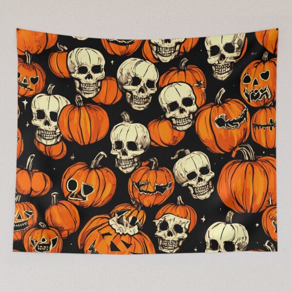 Item preview, Skull in a Pumpkin Hat designed and sold by Zofia Sosnecka.