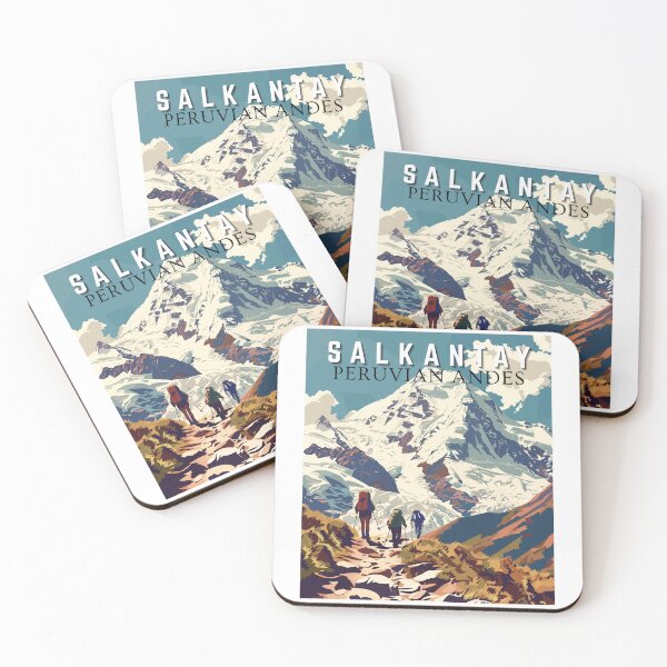 Item preview, Salkantay in Peruvian Andes - Peru, Vintage Art Travel Landscape designed and sold by MaateoDesign.