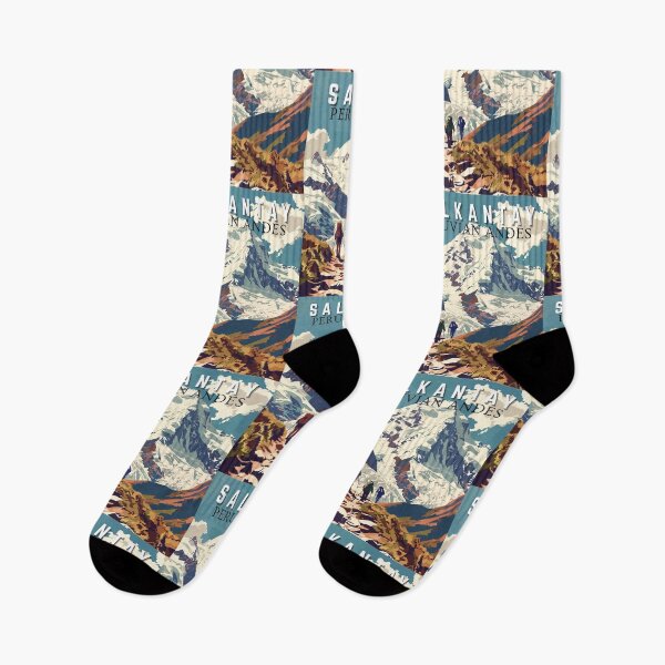 Item preview, Salkantay in Peruvian Andes - Peru, Vintage Art Travel Landscape designed and sold by MaateoDesign.