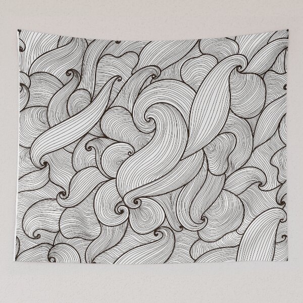 Item preview, Abstract hand-drawn waves texture, wavy background. Colorful waves backdrop designed and sold by smotrivnebo.