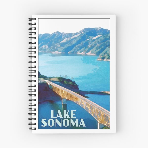 Item preview, Lake Sonoma, California, travel print designed and sold by fatpoppydesign.