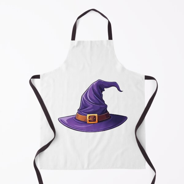 Item preview, Halloween purple witch hat vector illustration isolated, violet wizard hat with brown belt and gold buckle, Design element for Halloween, designed and sold by Danler.