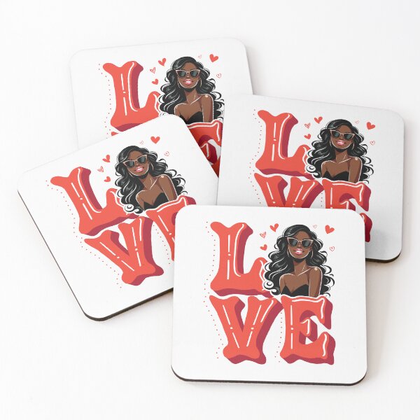 Item preview, Afro Girl Love Typography designed and sold by Lulunza.