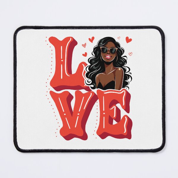 Item preview, Afro Girl Love Typography designed and sold by Lulunza.