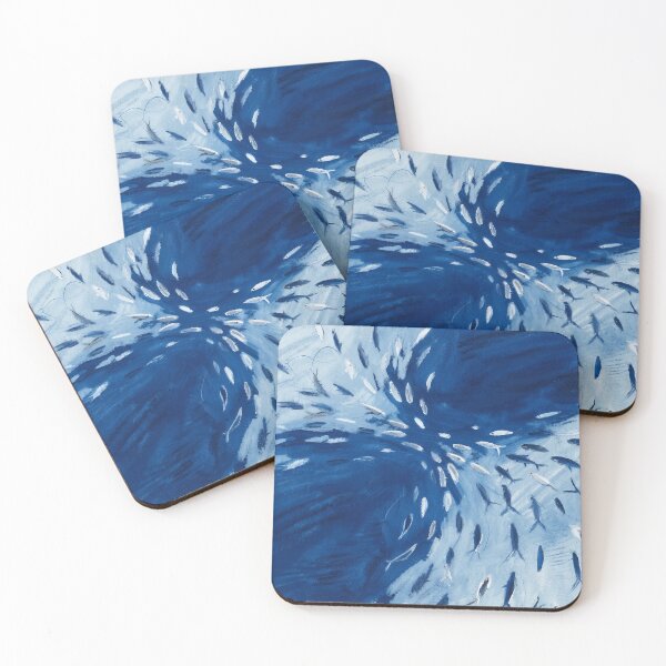 Item preview, Dynamic Blue Fish Swirl in Deep Ocean designed and sold by zzz888.