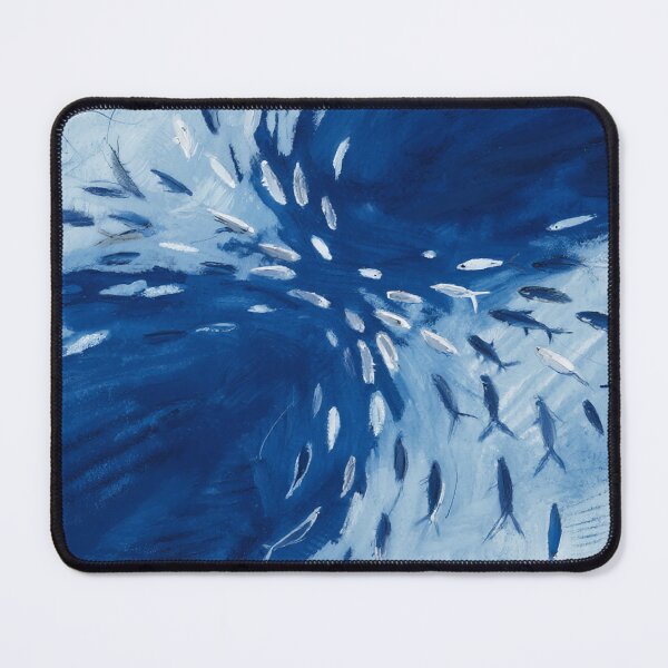 Item preview, Dynamic Blue Fish Swirl in Deep Ocean designed and sold by zzz888.