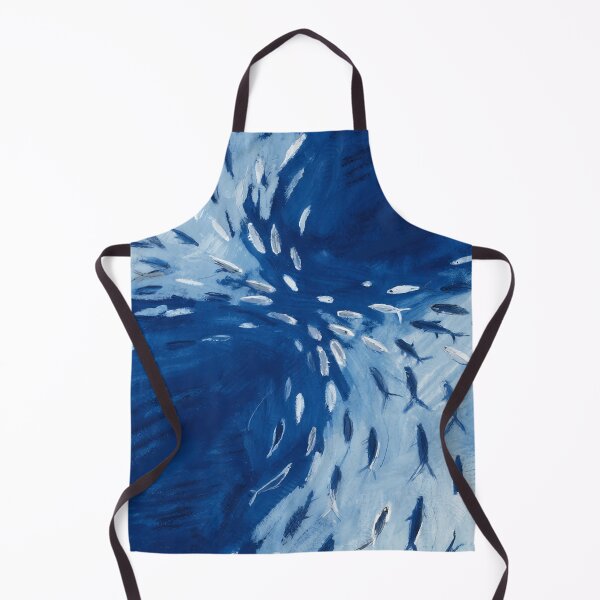 Item preview, Dynamic Blue Fish Swirl in Deep Ocean designed and sold by zzz888.