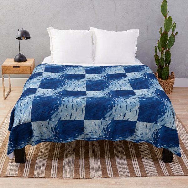 Item preview, Dynamic Blue Fish Swirl in Deep Ocean designed and sold by zzz888.