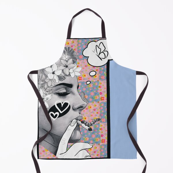 Item preview, Woman smoking a cigarette while dreaming of becoming a butterfly designed and sold by Nikki-Tee.