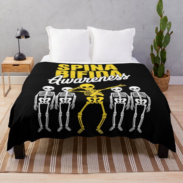 Item preview, Dabbing Skeleton Yellow Ribbon Spina Bifida Happy Halloween designed and sold by tabdejinti.