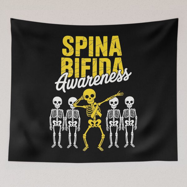 Item preview, Dabbing Skeleton Yellow Ribbon Spina Bifida Happy Halloween designed and sold by tabdejinti.