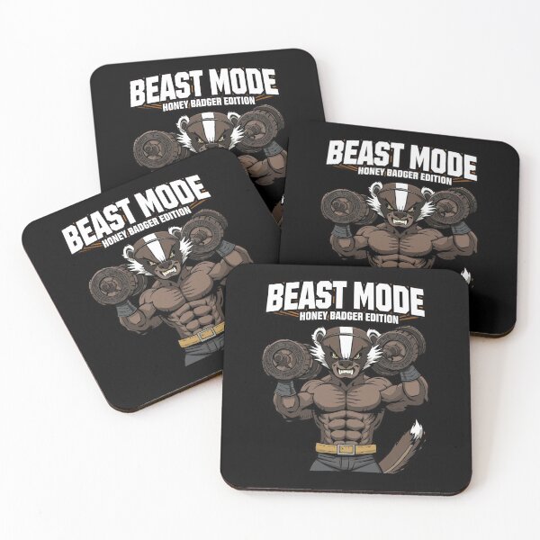 Item preview, Funny Honey Badger Gym Fitness Workout Cartoon Design designed and sold by gushtera.