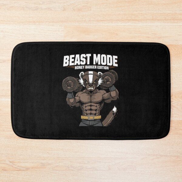 Aperçu de l'œuvre Funny Honey Badger Gym Fitness Workout Cartoon Design créée et vendue par gushtera.