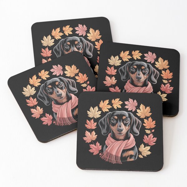 Item preview, Dachshund Dog Fall Scarf Dogs Autumn Leaves Thanksgiving designed and sold by tabdejinti.