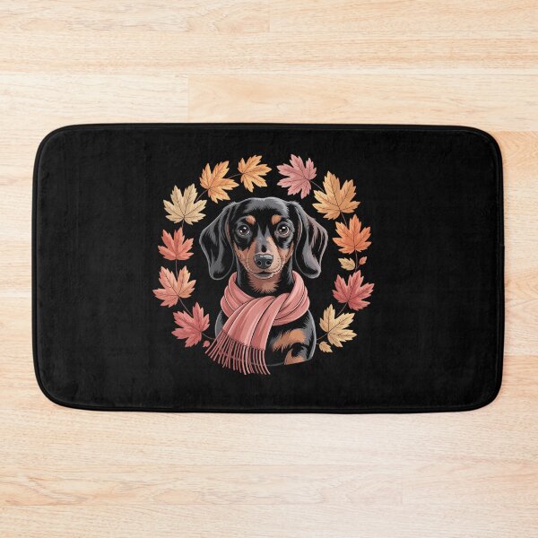 Item preview, Dachshund Dog Fall Scarf Dogs Autumn Leaves Thanksgiving designed and sold by tabdejinti.
