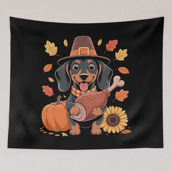 Item preview, Dachshund Pilgrim Happy Thanksgiving Dog designed and sold by tabdejinti.
