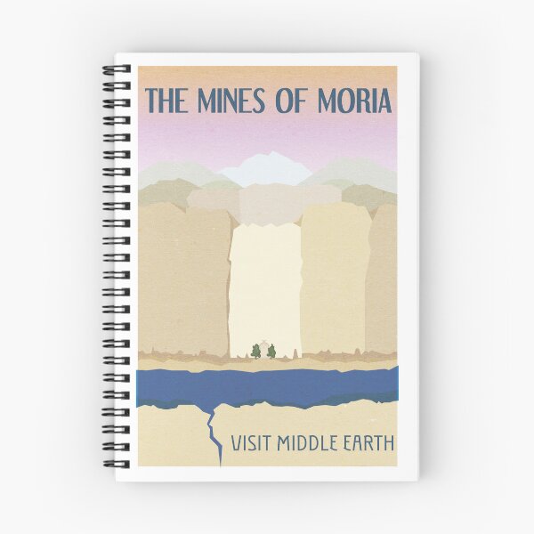 Item preview, Mines of Moria travel print, lord of the rings designed and sold by fatpoppydesign.