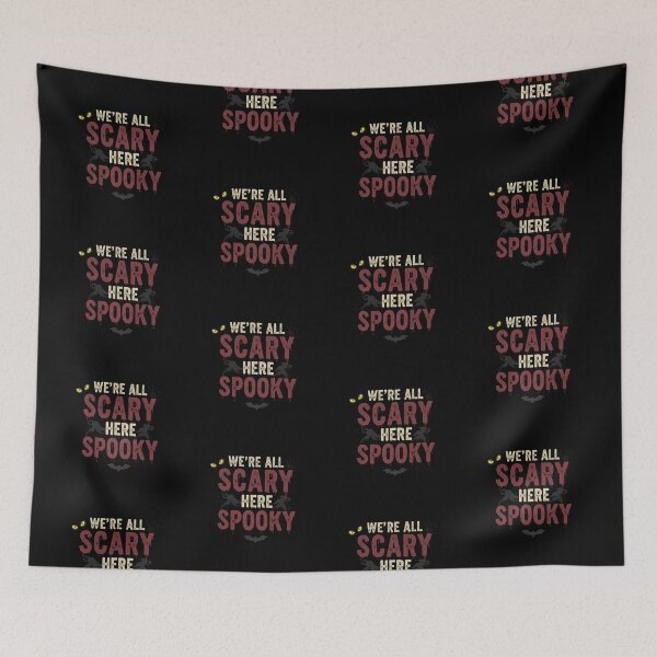 Item preview, We're All Scary Here | Gothic & Spooky Halloween Art Print designed and sold by DMNindustries.