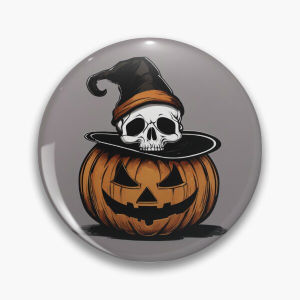 Item preview, Skull in a Pumpkin Hat" designed and sold by Zofia Sosnecka.